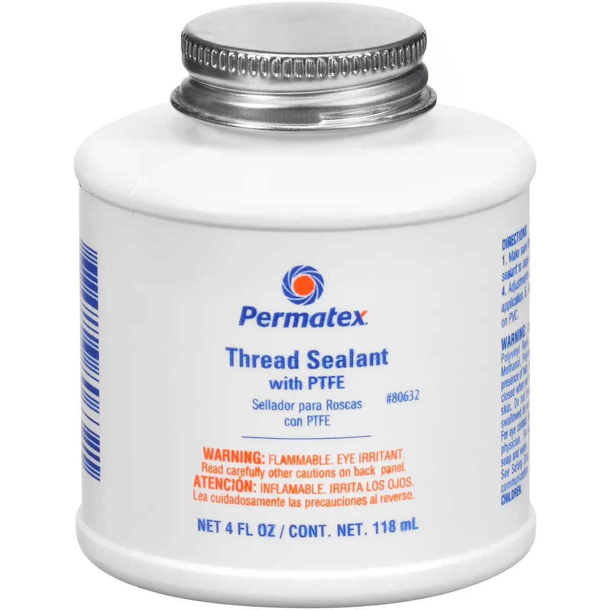 Permatex Thread Sealant with PTFE 4 oz. | Pressure-Resistant, Temperature Range -18°C to 149°C, Pack of 12 - main product image