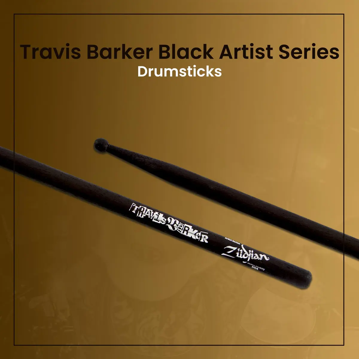 Zildjian Travis Barker Black Artist Series Drumsticks 41.6 cm (16.38 in) | Designed for Aggressive Playing - view 2