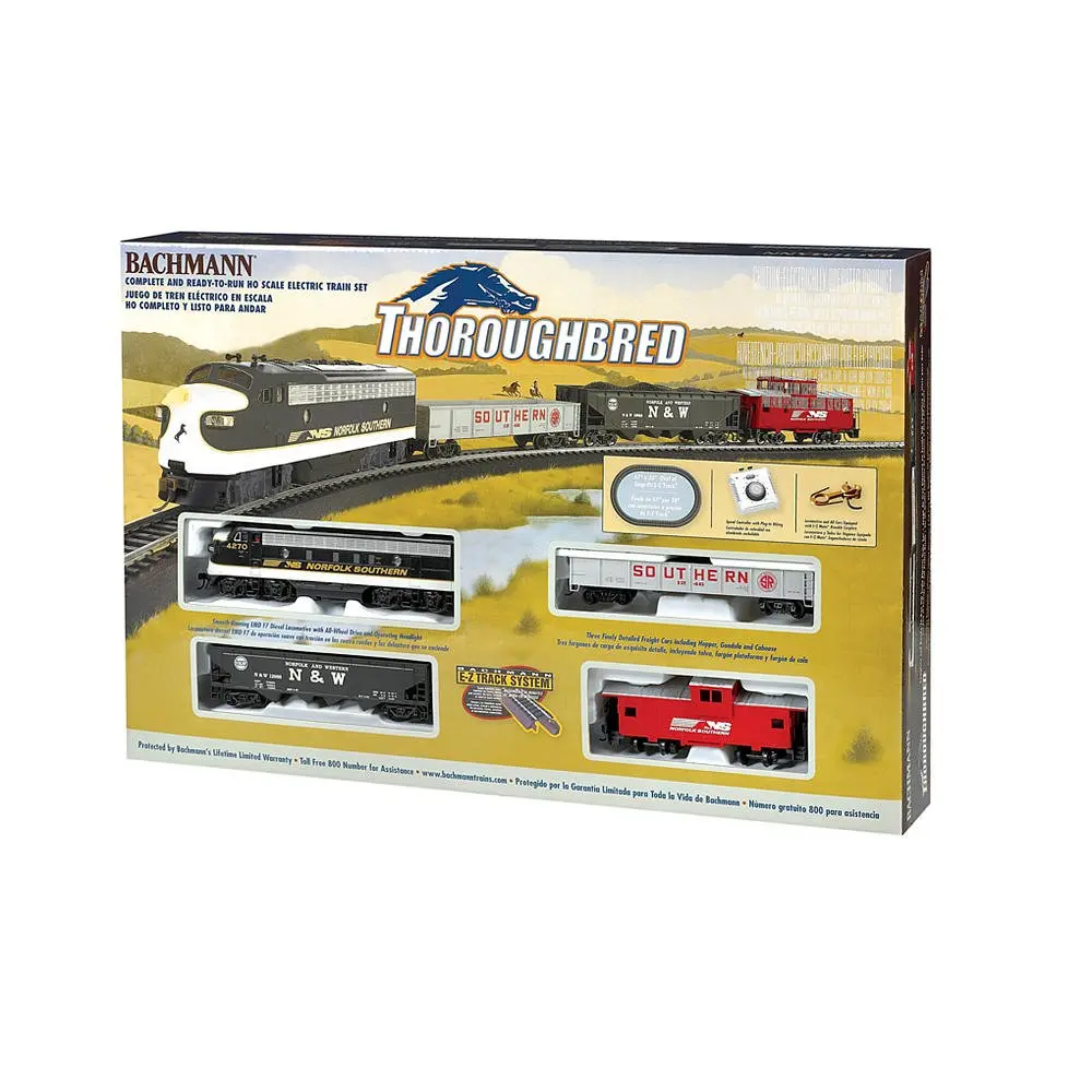 Bachmann Thoroughbred HO Scale Toy Vehicle Set | Ready To Run Electric Train with Freight Cars - view 2