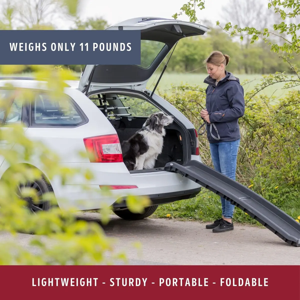 TRIXIE Folding Pet Ramp, Black | Non-slip, Lightweight, Supports 200 lbs, 61.4" Long - view 6