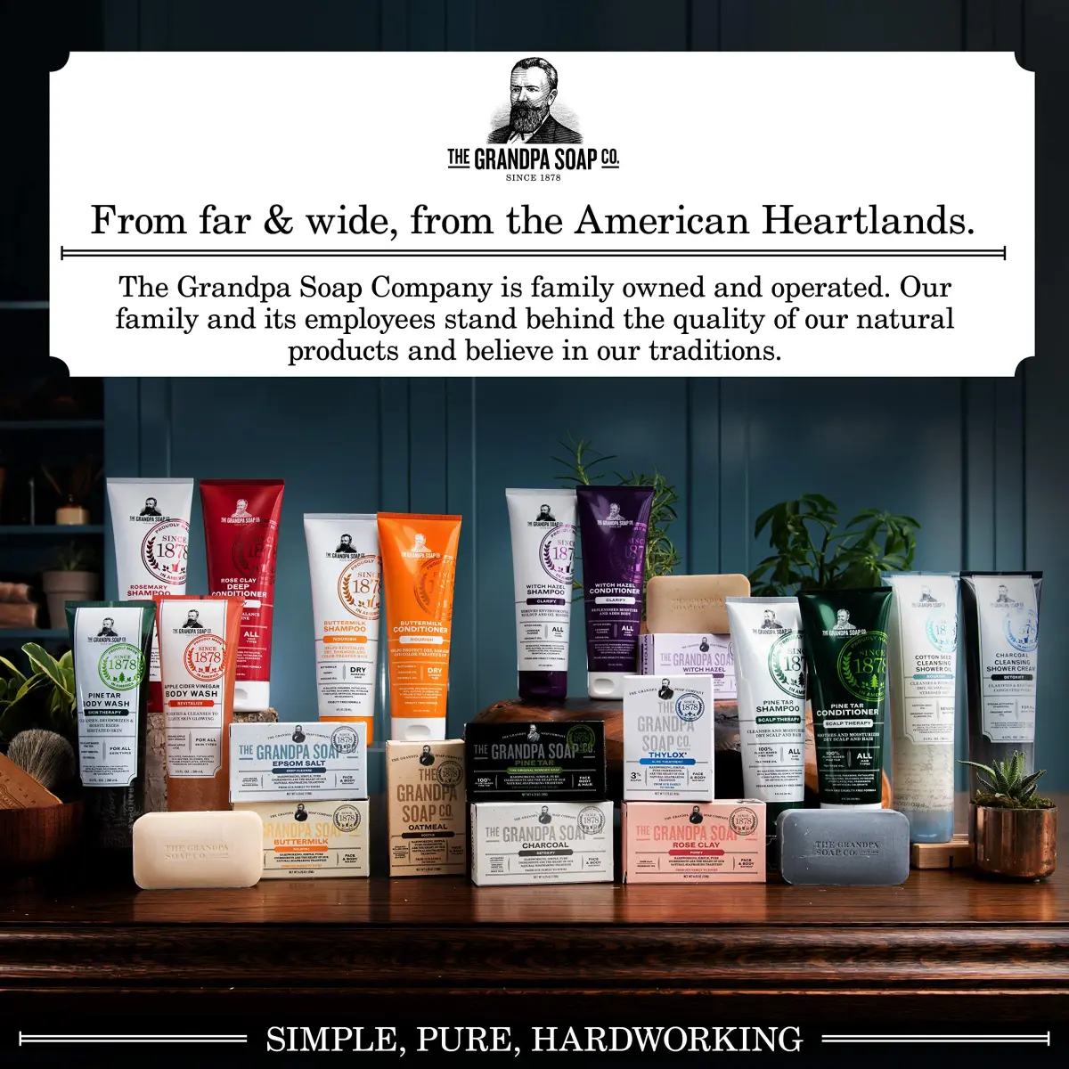 Grandpa's Pine Tar Soap 4.25 oz (120.5 g) | Natural Vegetable-Based Cleanser for Skin Irritations - view 6