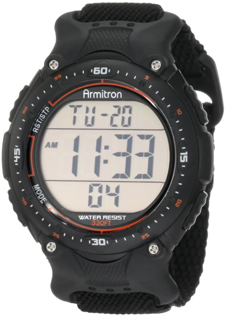 Armitron Sport Men's 408159BLK Chronograph Watch | Digital Display, Water-Resistant 100M - main product image