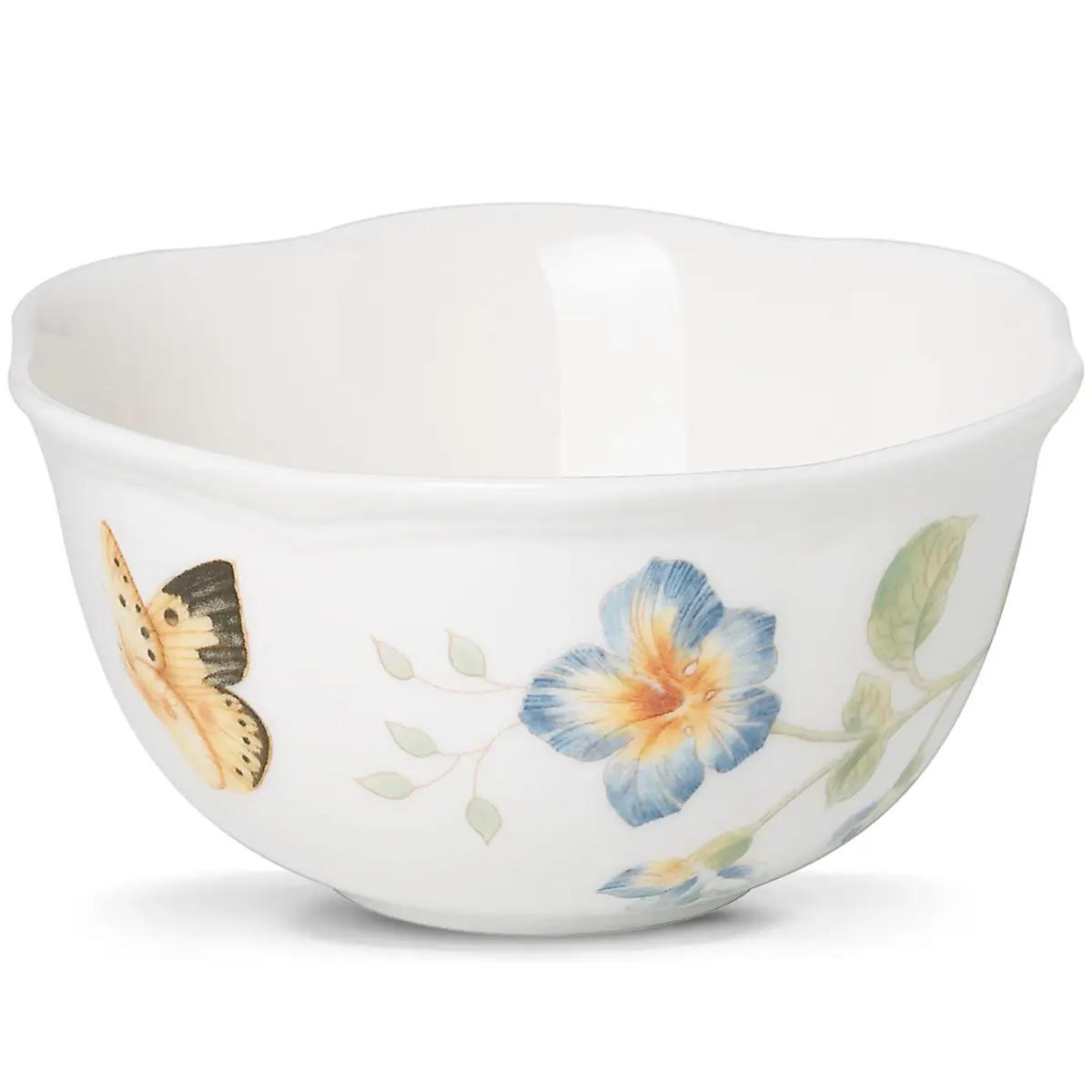 Lenox Butterfly Meadow Dessert Bowl 12 oz (355 ml) | Chip-Resistant Porcelain with Floral & Butterfly Design - main product image