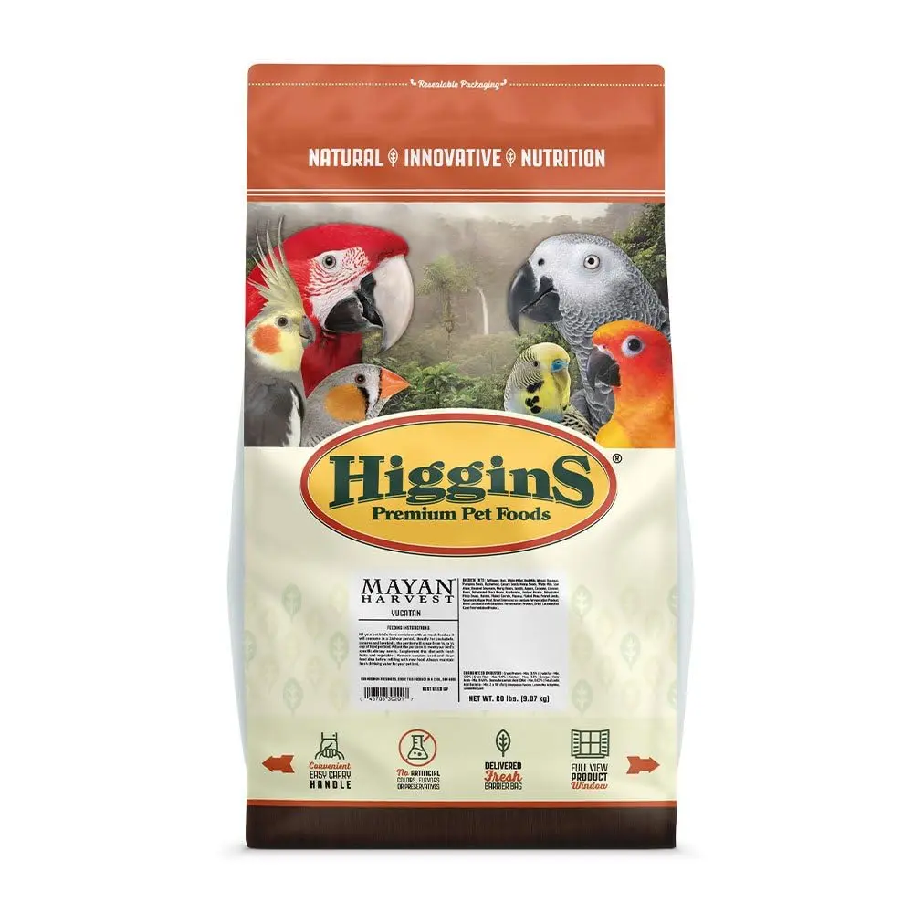 Higgins Small Hookbill Bird Food 20 Lb | Contains Probiotics & DHA Omega-3 for Immune Support - main product image