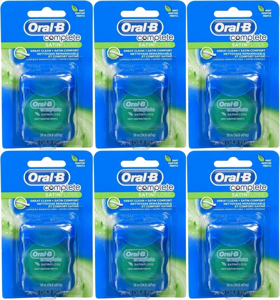 Oral-B Satin Mint Dental Floss 54 Yards | Satin Ribbon Texture for Comfortable Flossing - main product image