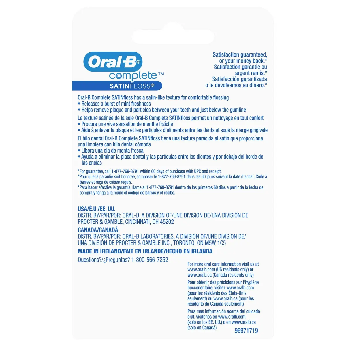 Oral-B Satin Mint Dental Floss 54 Yards | Satin Ribbon Texture for Comfortable Flossing - view 4