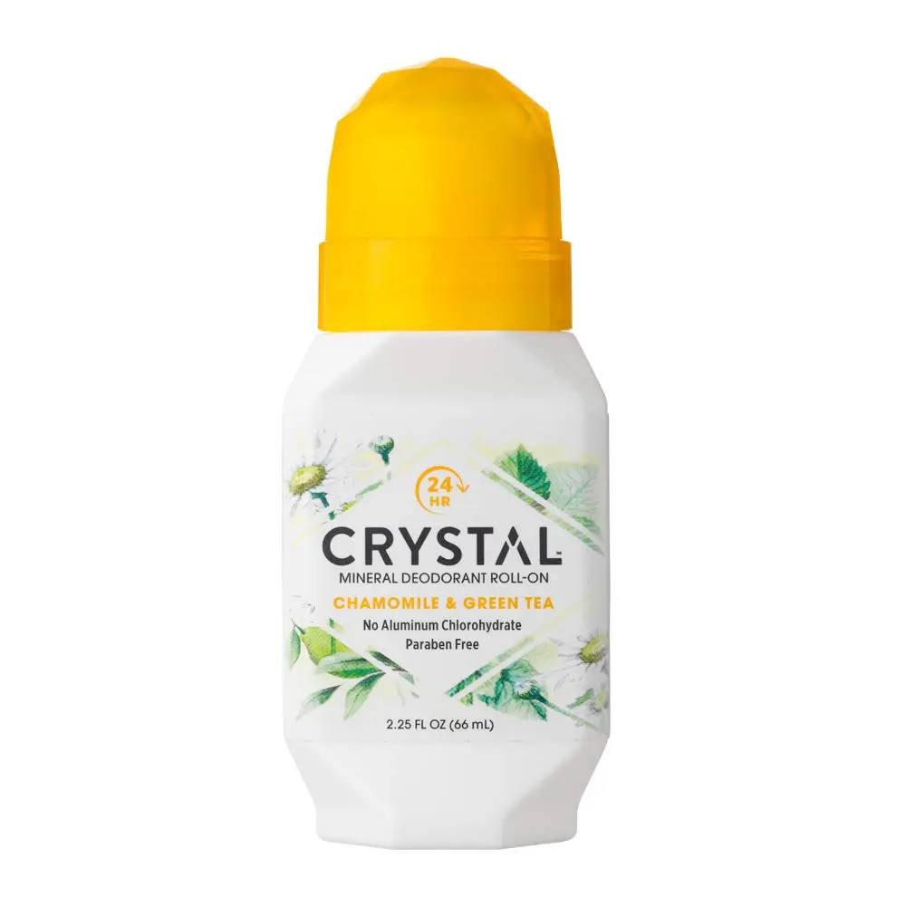 Crystal Mineral Deodorant Roll-On, Chamomile & Green Tea, 2.25 fl oz (Pack of 12) | Natural Odor Protection for All-Day Freshness - main product image