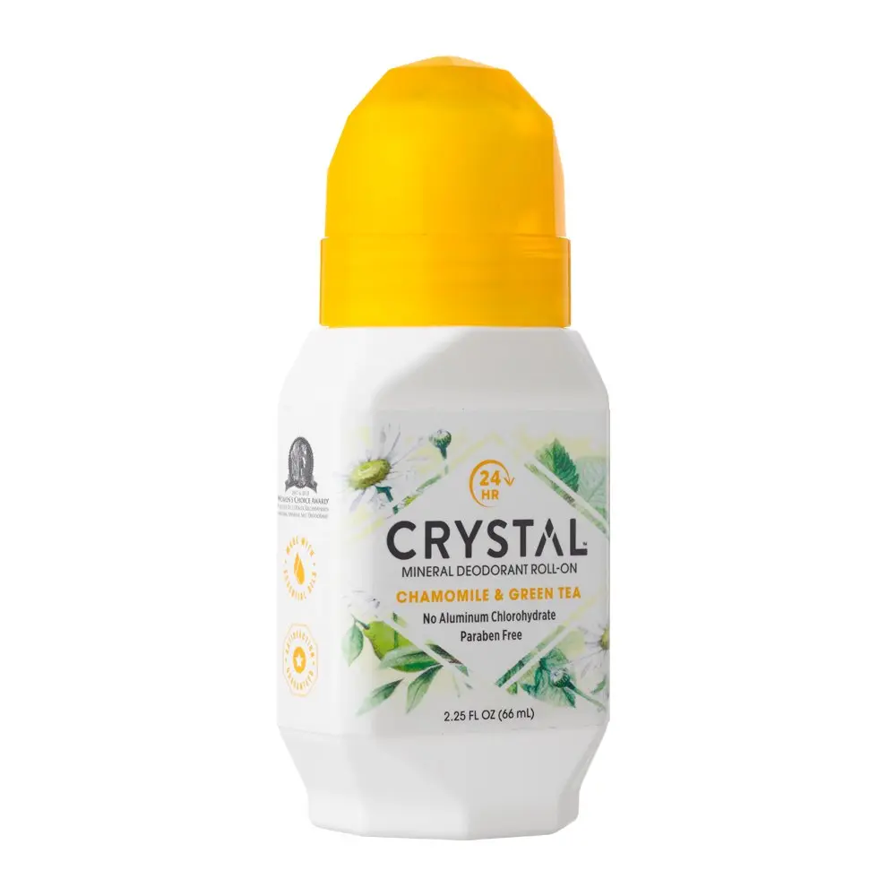 Crystal Mineral Deodorant Roll-On, Chamomile & Green Tea, 2.25 fl oz (Pack of 12) | Natural Odor Protection for All-Day Freshness - view 3