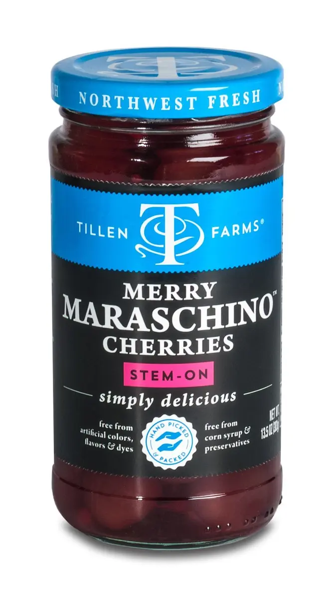 Tillen Farms Maraschino Cherries 14 oz Pack of 6 | Naturally Colored & Preservative-Free - main product image