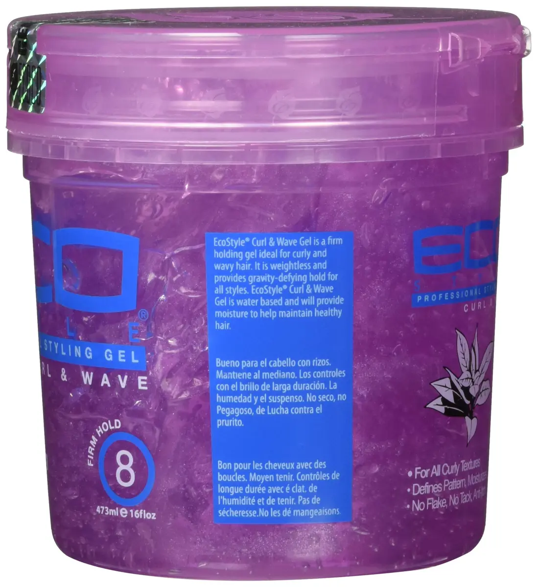 Eco Style Curl & Wave Hair Gel - Alcohol-Free, Anti-Itch Formula - Perfect Hold for Wavy Hair - 475ml (16 Oz) - view 2