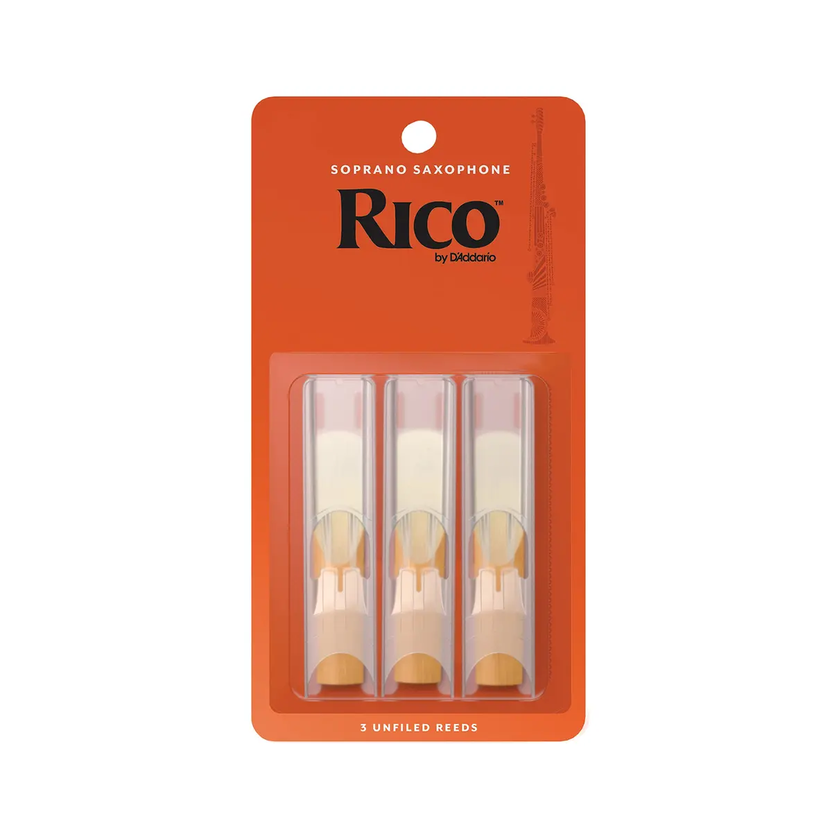 D'Addario Rico Organic Soprano Saxophone Reeds Strength 1.5 | Organic Cane, Easy Control (70-120 chars) - main product image