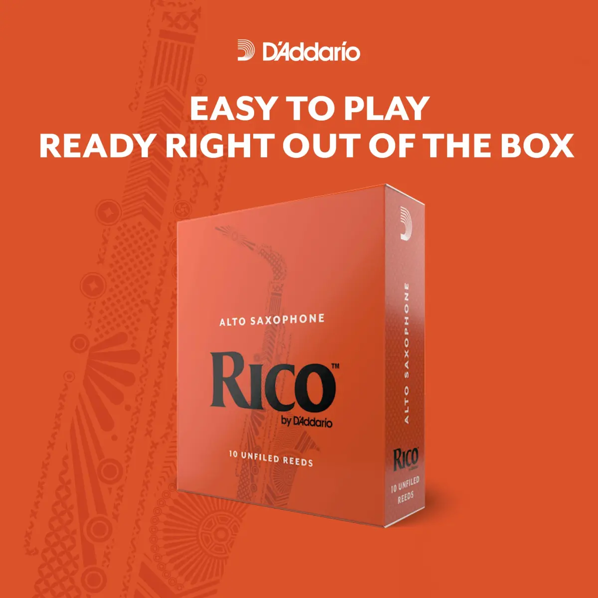 D'Addario Rico Organic Soprano Saxophone Reeds Strength 3.0 (3-Pack, 3 Reeds) | USDA Certified Organic Cane - view 3