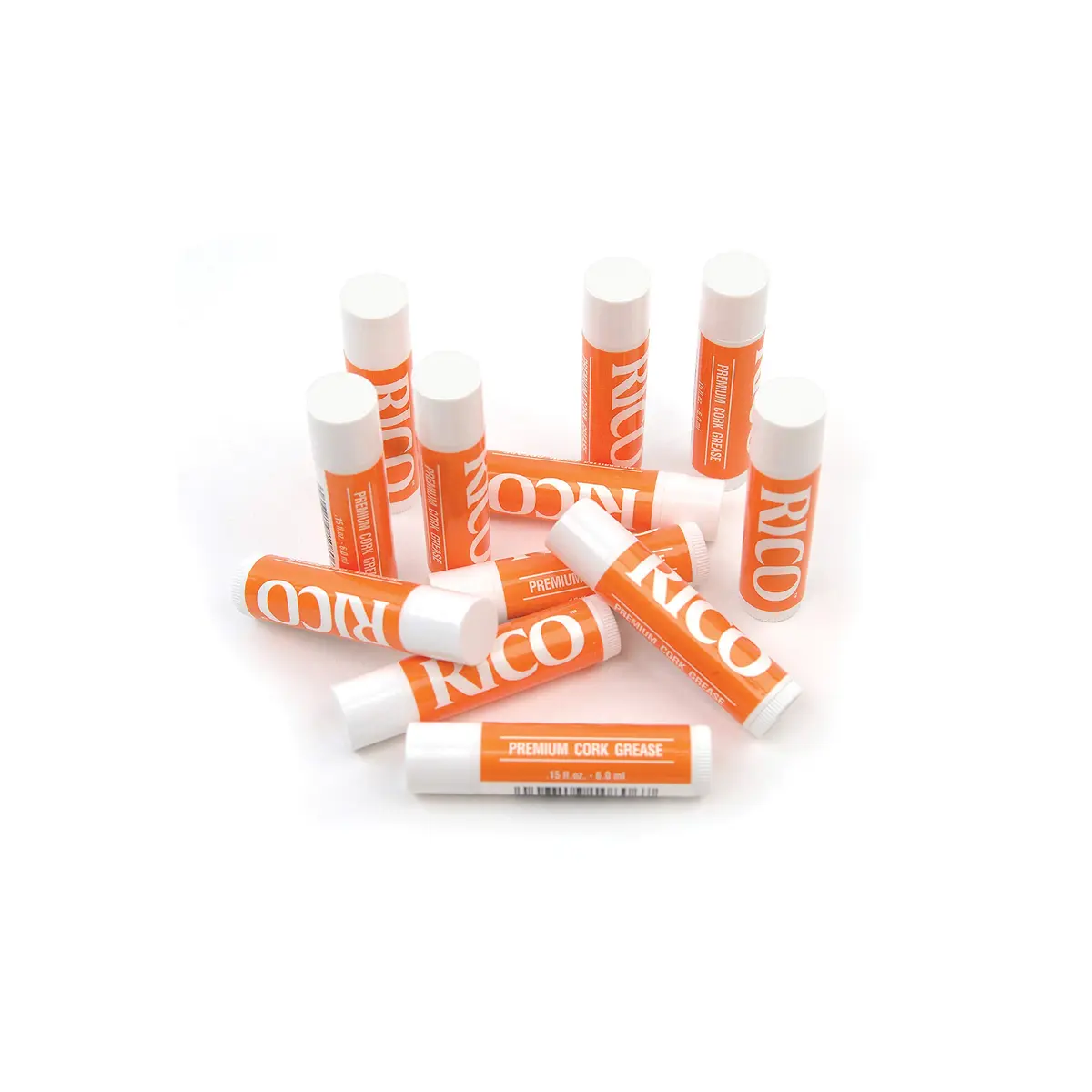 D'Addario Rico Cork Grease RCRKGR12 | 12 Tubes for Woodwind Instruments, Travel-Friendly - main product image