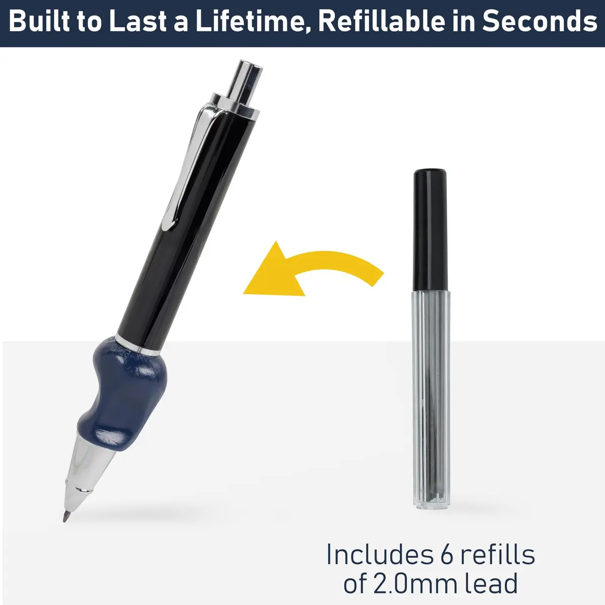 The Pencil Grip Heavyweight Mechanical Pencil Set, Ergonomic Weighted Pencil with Lead Refills - TPG-652 | Improves Legibility & Builds Strength - view 7