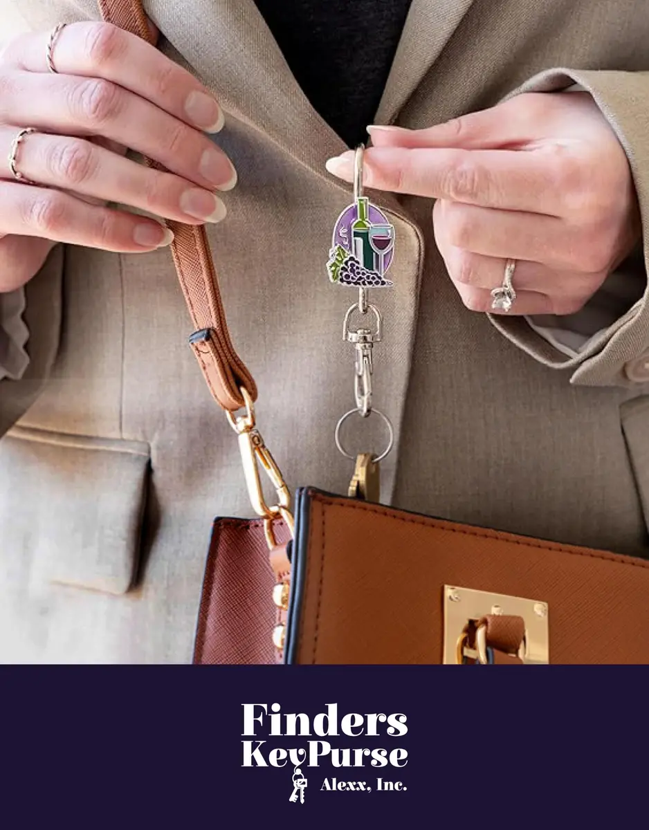 Finders Key Purse Women's Key Ring, Cute Purple Key Hook for Car Keys | Stylish & Practical - view 7