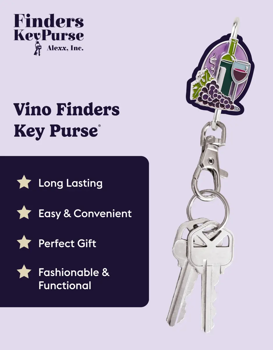 Finders Key Purse Women's Key Ring, Cute Purple Key Hook for Car Keys | Stylish & Practical - view 2