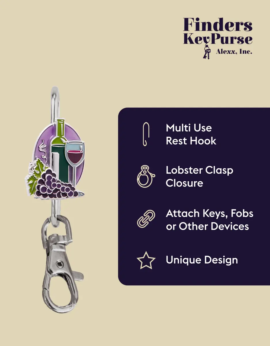 Finders Key Purse Women's Key Ring, Cute Purple Key Hook for Car Keys | Stylish & Practical - view 3