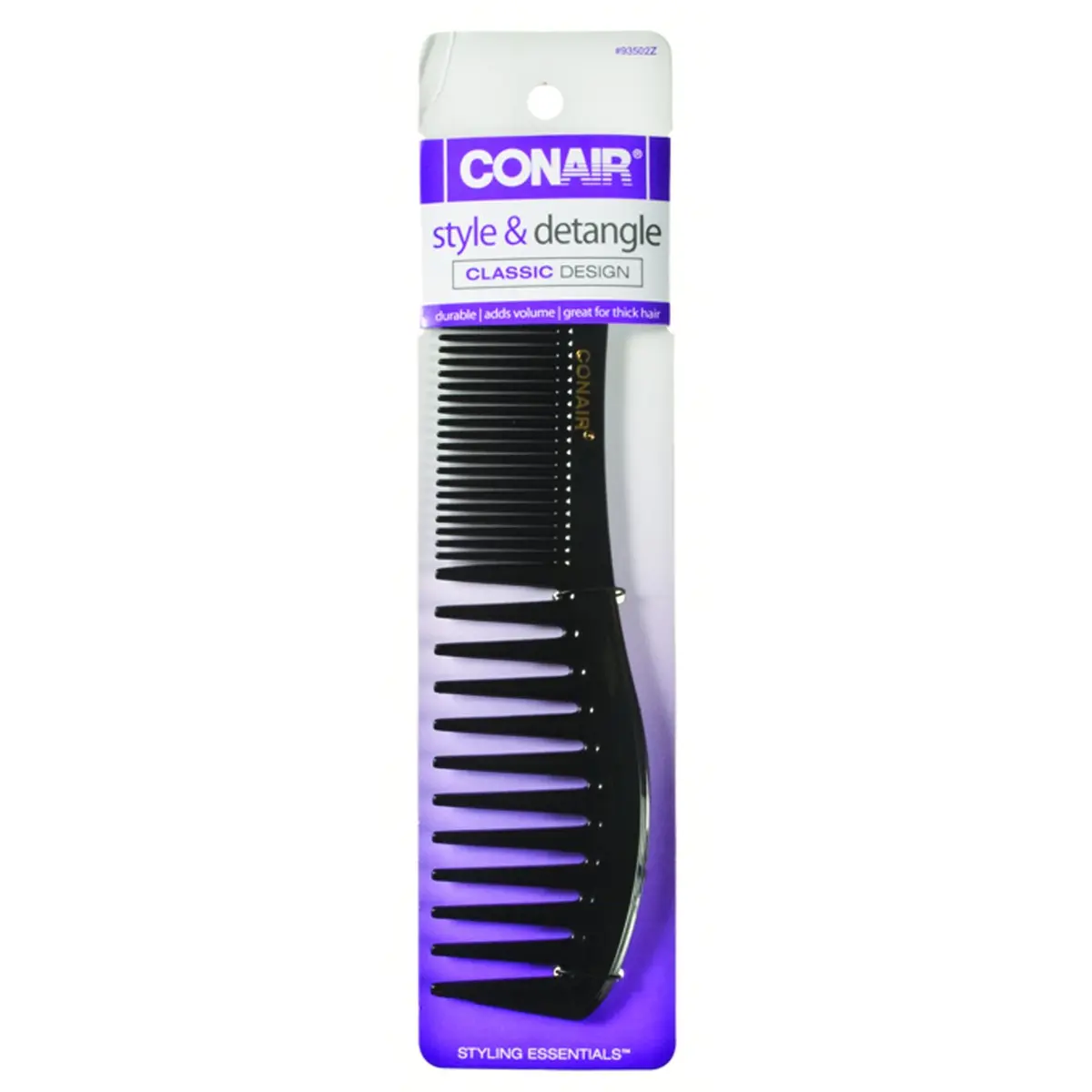 Conair Styling Essentials Wide-Tooth Lift Comb, 2.4 cm (0.94 in) Width | Lifts Hair for Volume & Styling - view 2