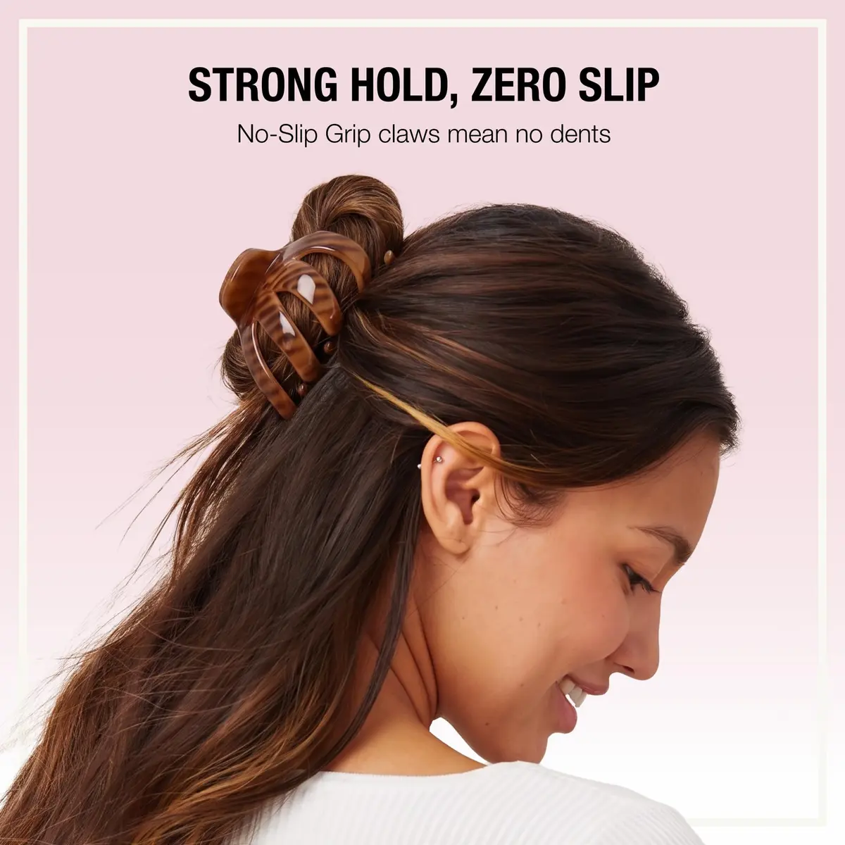 Scunci by Conair Black & Tortoise Octopus Claw Clips 2 Count | Strong Hold for Thick Hair - view 2