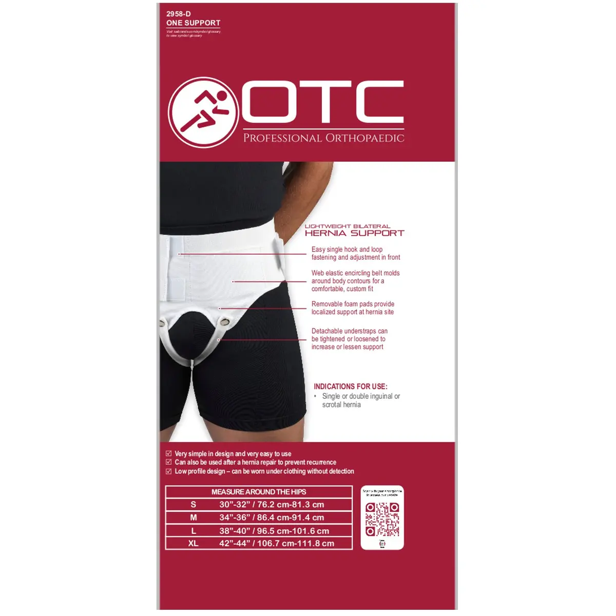 OTC Hernia Support Small | Bilateral Inguinal & Scrotal Herniation Aid - view 5