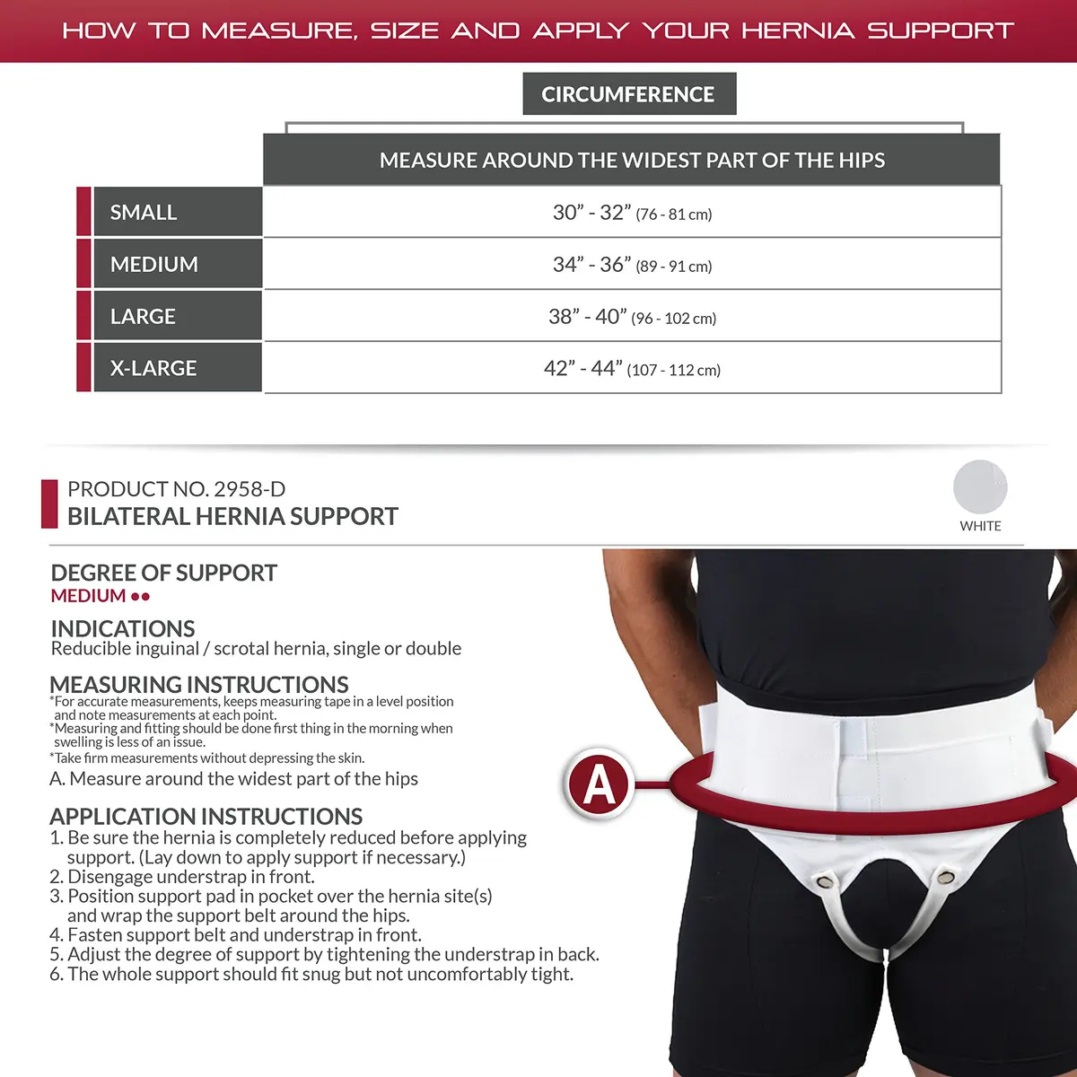 OTC Hernia Support Small | Bilateral Inguinal & Scrotal Herniation Aid - view 3