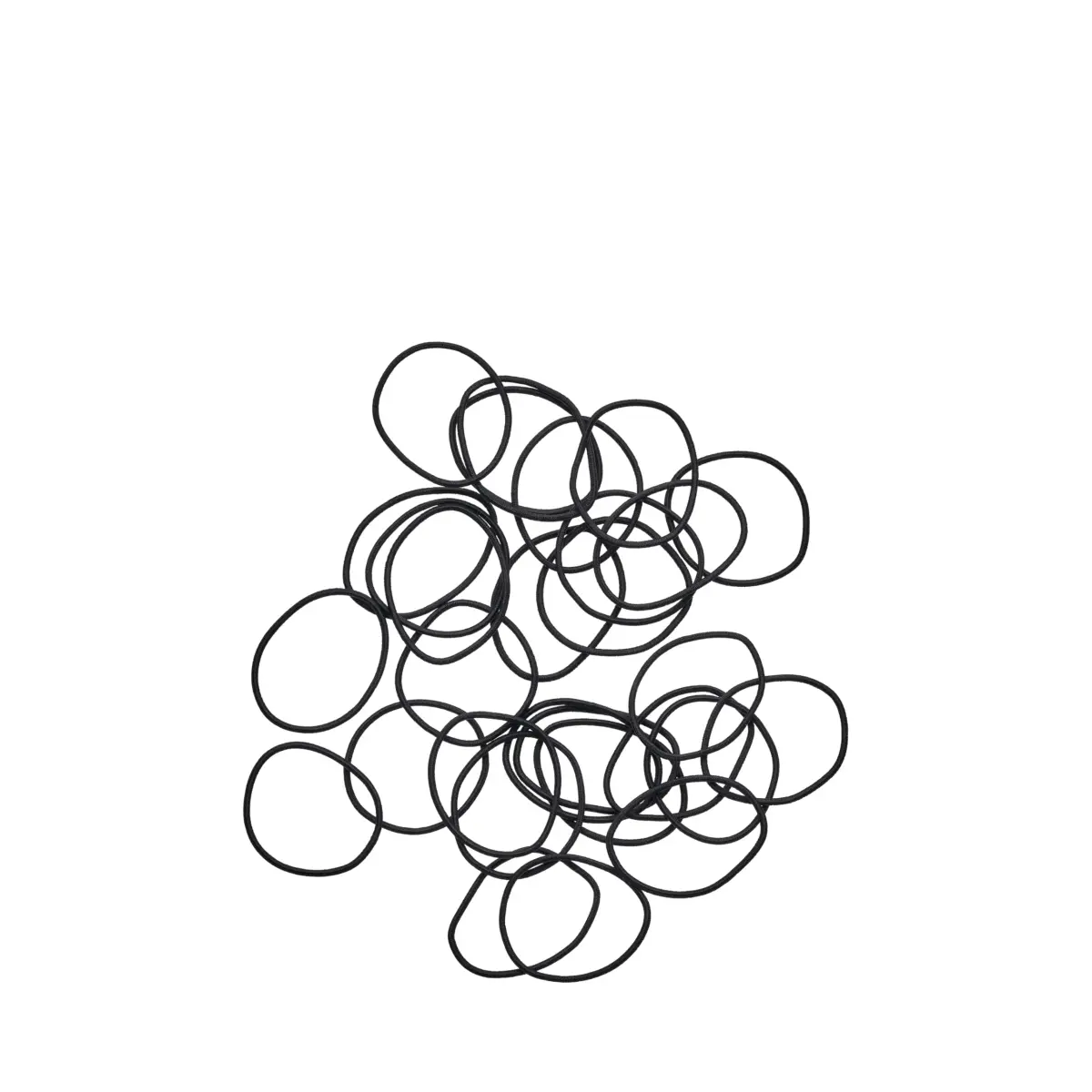 Goody Ouchless Hair Elastics – 50 Count Black | No-Snag, No-Breakage Hold for Fine to Medium Hair - view 2
