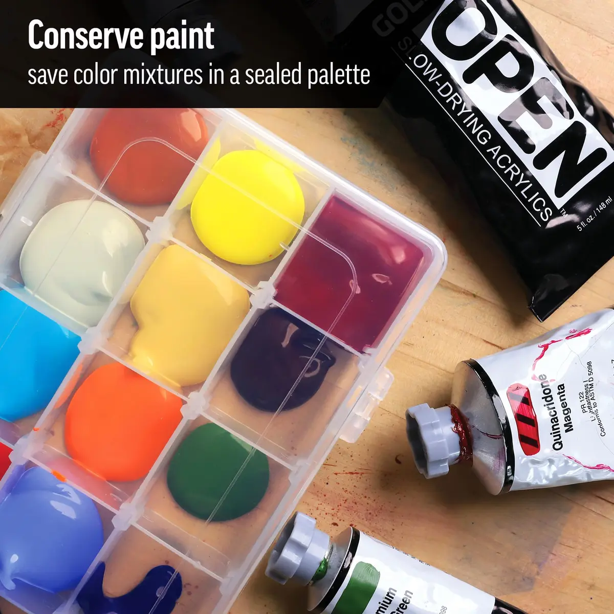 Golden Acrylic Paint Titanium White 2 fl. oz. | Slow-Drying, Extended Work Time - view 4