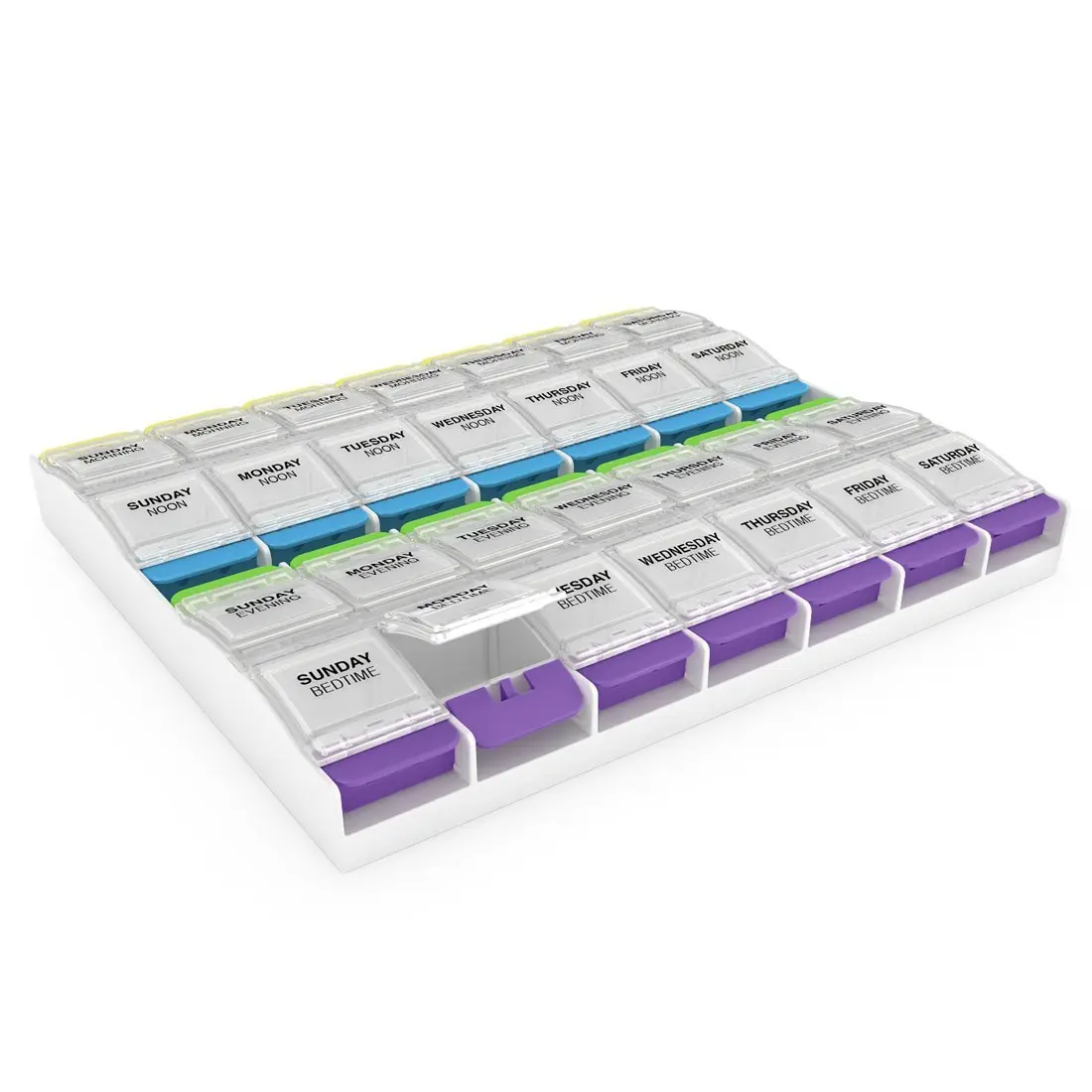 Ezy Dose Weekly Pill Organizer 4x a Day, 7-Day, 2XL | Large Compartments for Meds & Vitamins - main product image