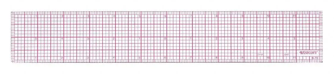 Westcott B-70 Graph Beveled Ruler 30cm (12 in) | Precision Measuring Tool for Students & Professionals - main product image