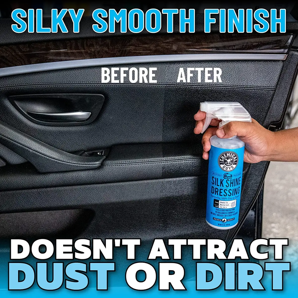 Chemical Guys Silk Shine Vinyl, Rubber & Trim Dressing 16 oz | Non-Greasy, Factory-Finish - view 5