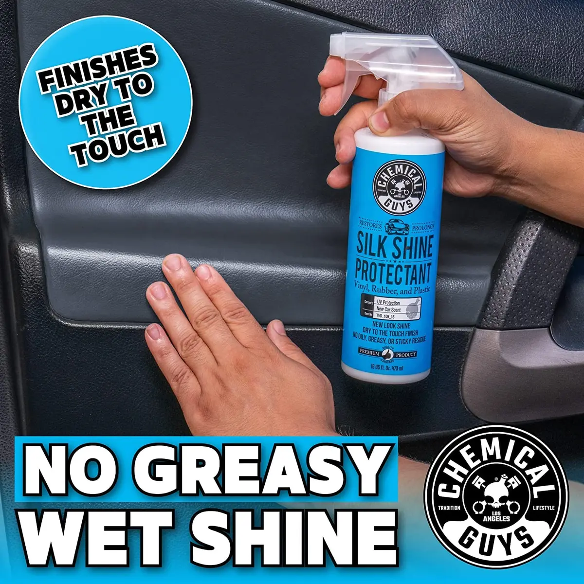 Chemical Guys Silk Shine Vinyl, Rubber & Trim Dressing 16 oz | Non-Greasy, Factory-Finish - view 6