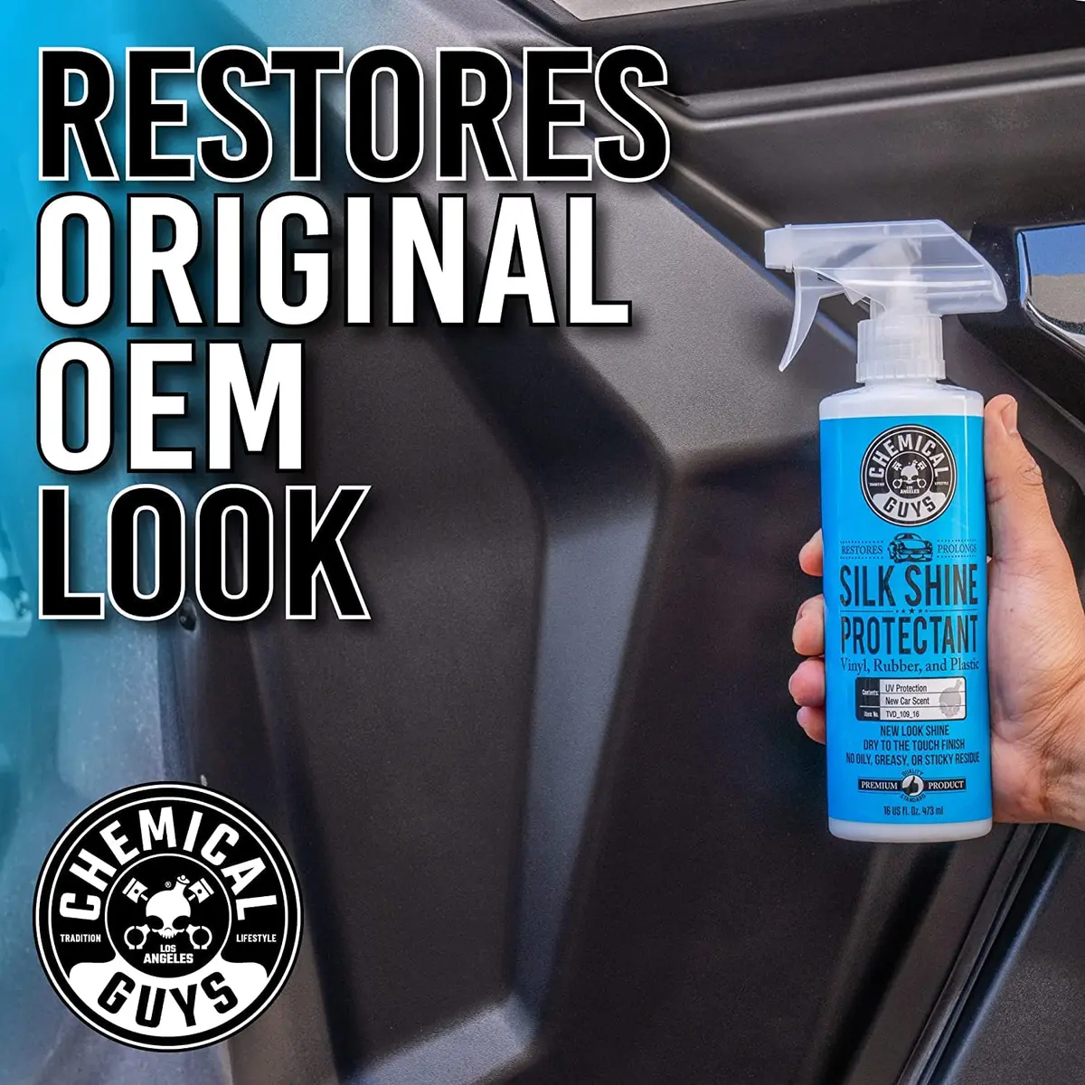 Chemical Guys Silk Shine Vinyl, Rubber & Trim Dressing 16 oz | Non-Greasy, Factory-Finish - view 7