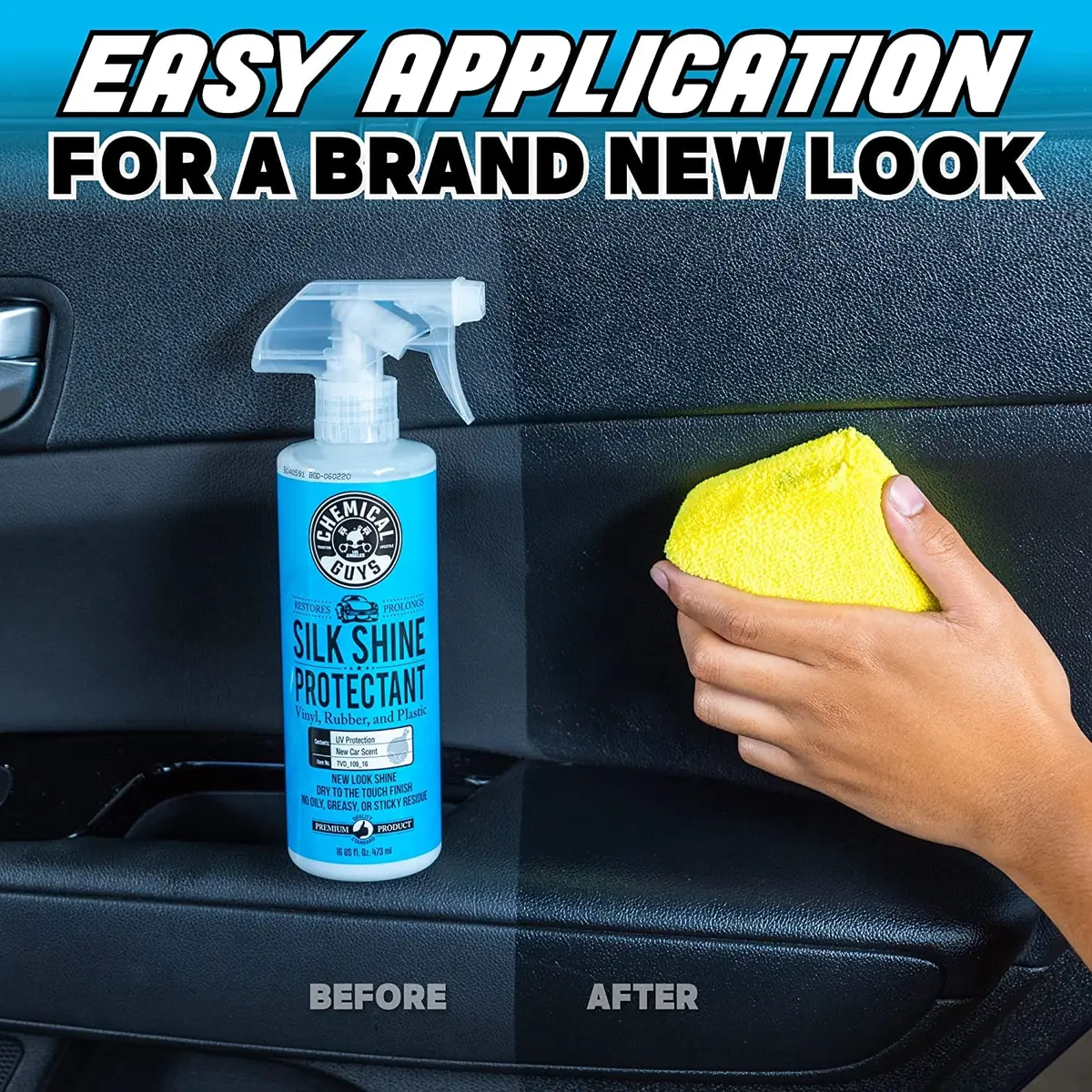 Chemical Guys Silk Shine Vinyl, Rubber & Trim Dressing 16 oz | Non-Greasy, Factory-Finish - view 9
