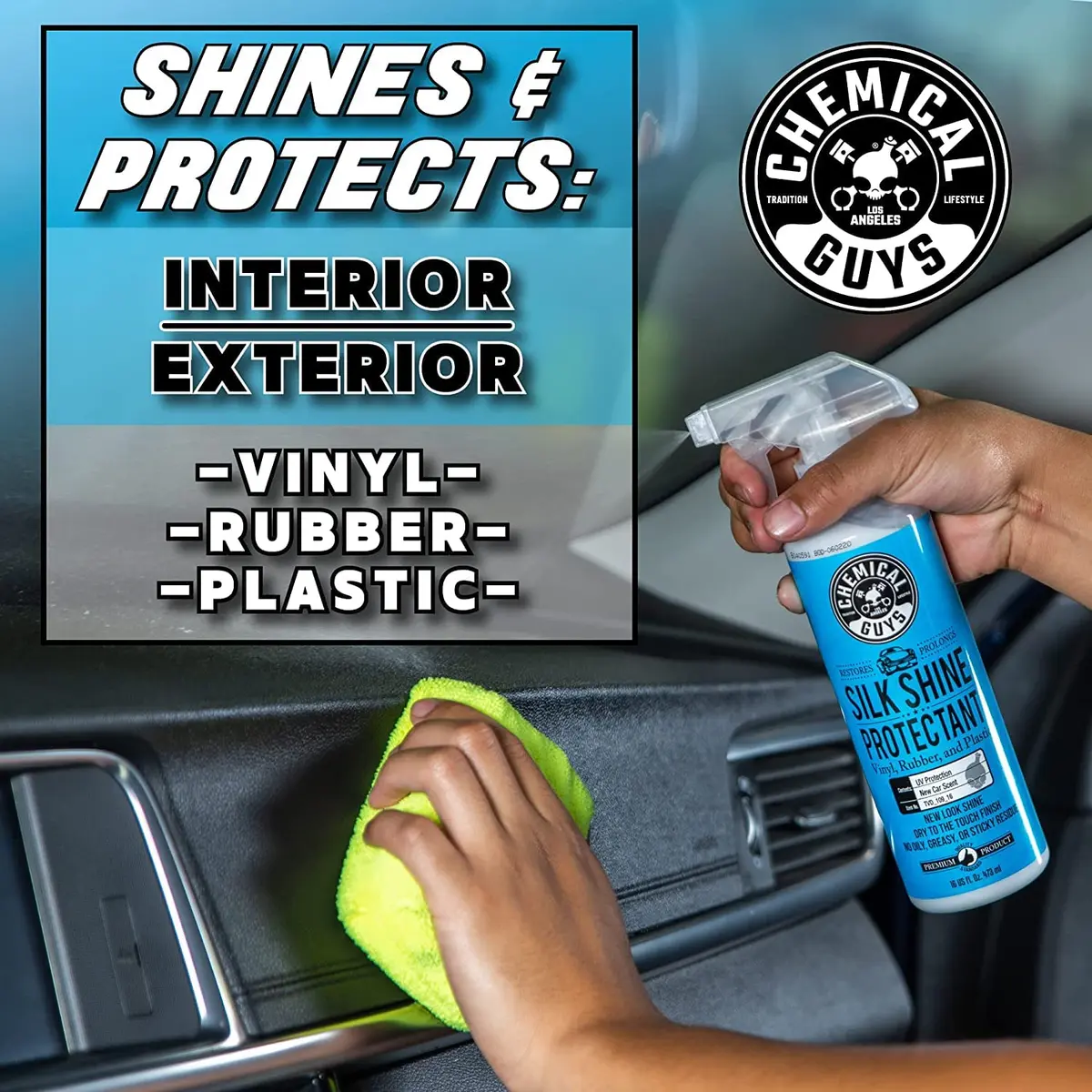 Chemical Guys Silk Shine Vinyl, Rubber & Trim Dressing 16 oz | Non-Greasy, Factory-Finish - view 3