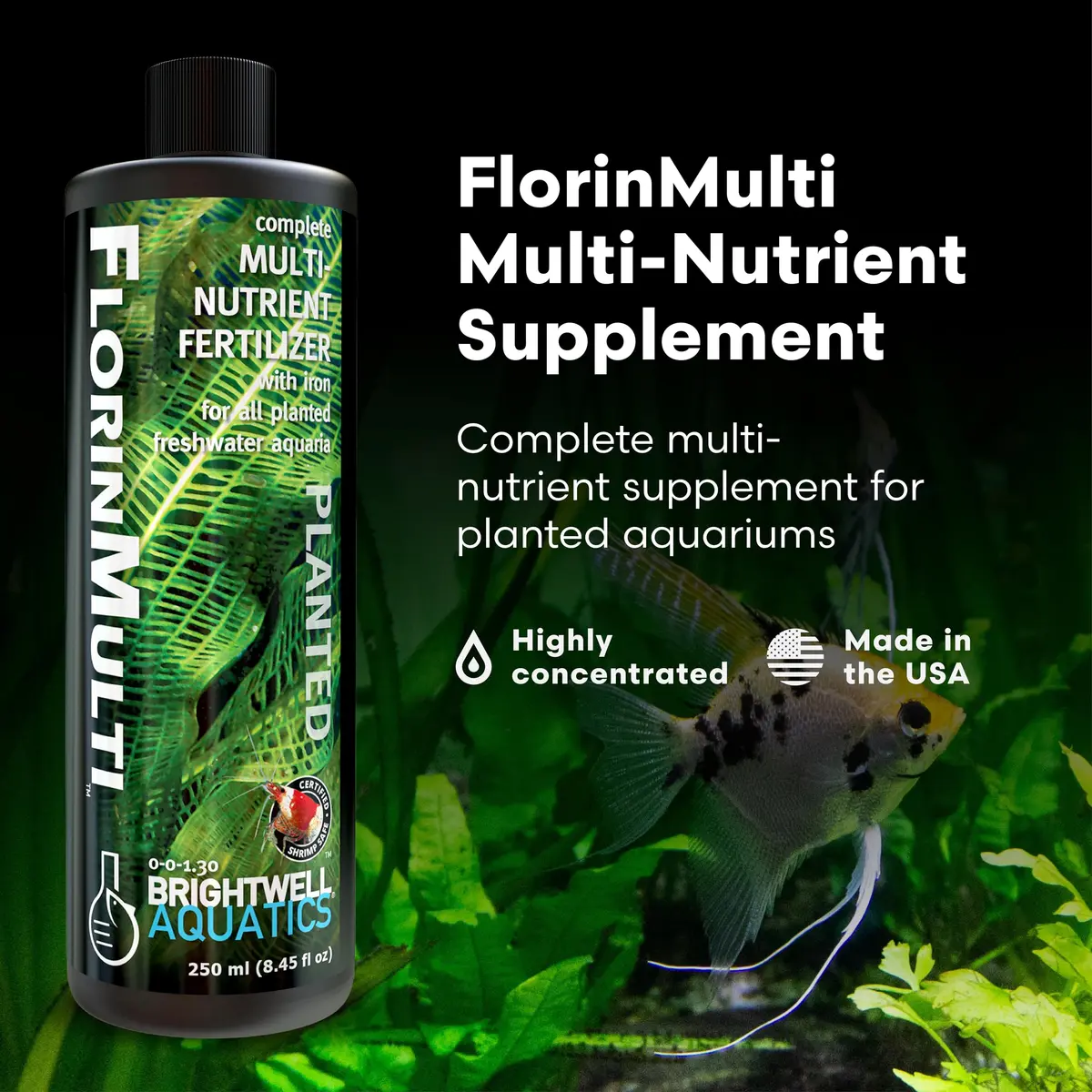 Brightwell Aquatics FlorinMulti 125ml | Multi Nutrient Plant Supplement for Freshwater Aquatic Plants - view 2