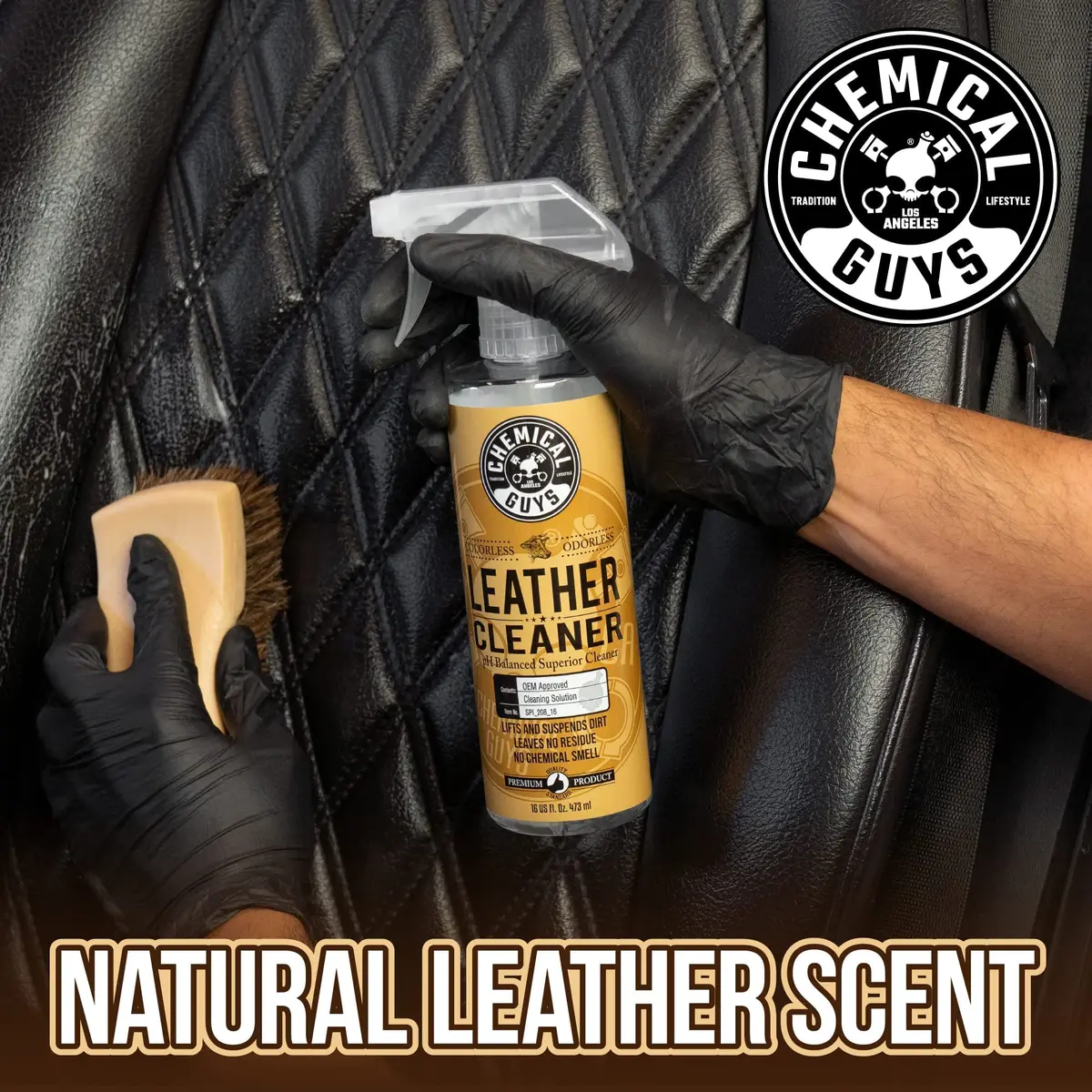 Chemical Guys Leather Cleaner & Conditioner Kit 2 x 16 oz (473 ml x 2) | pH-Balanced Formula for Cars & Home - view 8