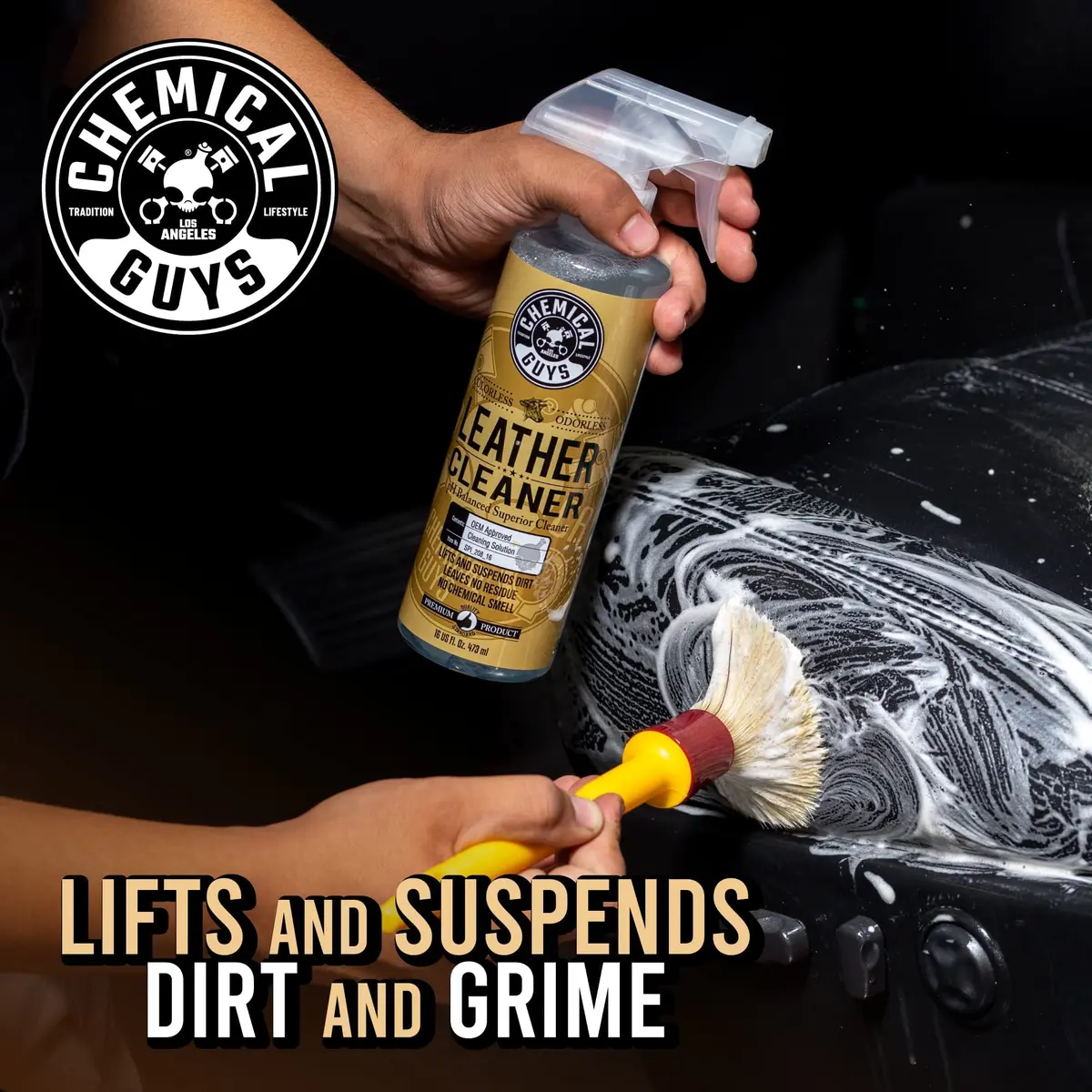 Chemical Guys Leather Cleaner & Conditioner Kit 2 x 16 oz (473 ml x 2) | pH-Balanced Formula for Cars & Home - view 2