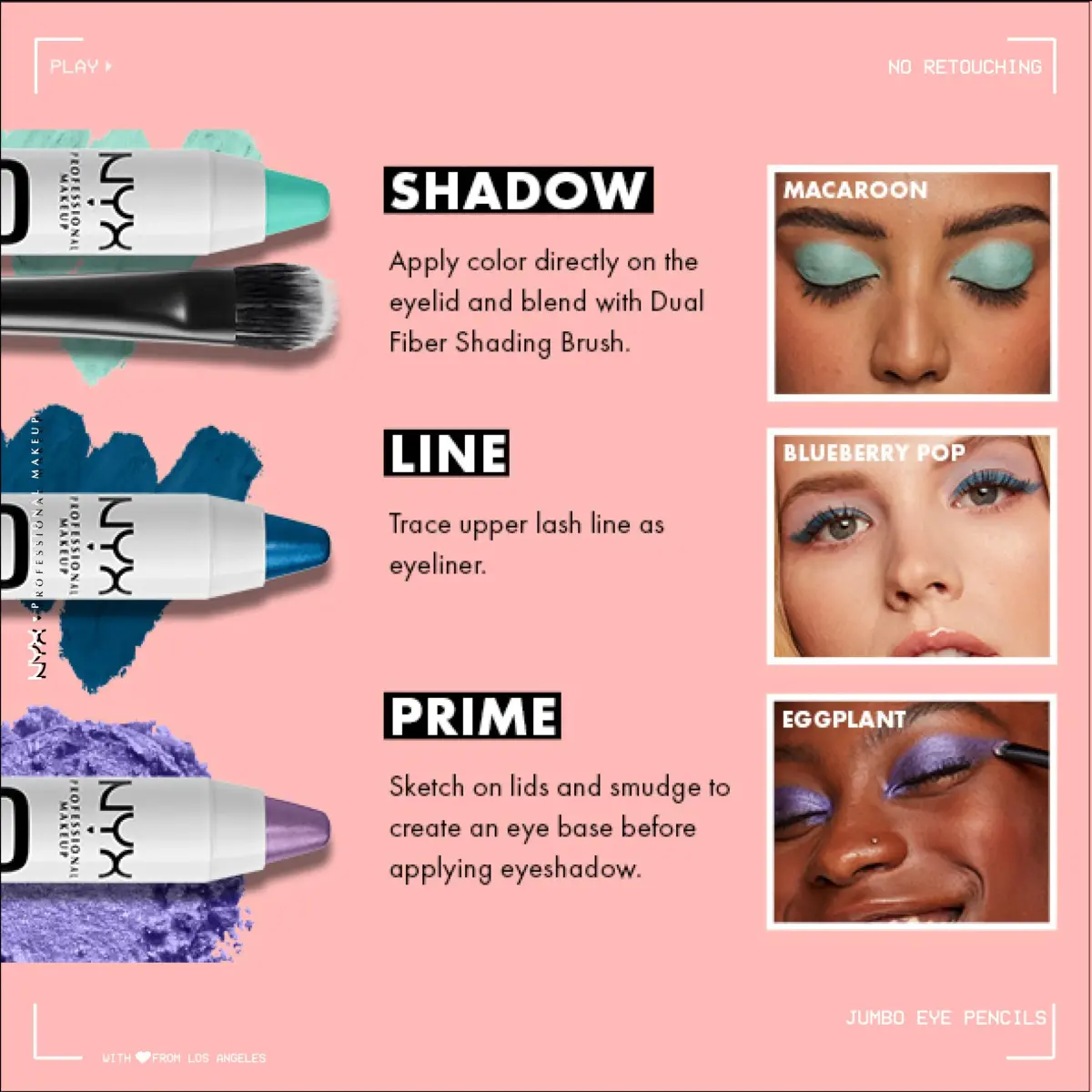 NYX PROFESSIONAL MAKEUP Jumbo Eye Pencil, Blendable Eyeshadow Stick & Eyeliner Pencil - Cottage Cheese (Silver) 0.18 oz (5 ml) | PETA Certified Cruelty-Free - view 6