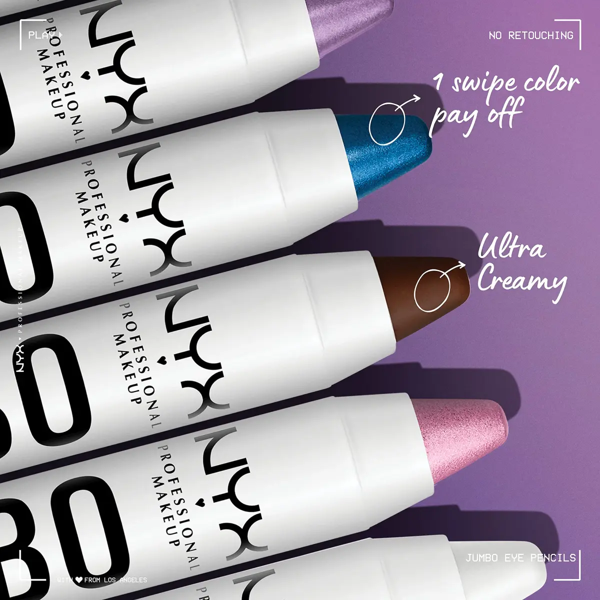 NYX PROFESSIONAL MAKEUP Jumbo Eye Pencil, Blendable Eyeshadow Stick & Eyeliner Pencil - Cottage Cheese (Silver) 0.18 oz (5 ml) | PETA Certified Cruelty-Free - view 2