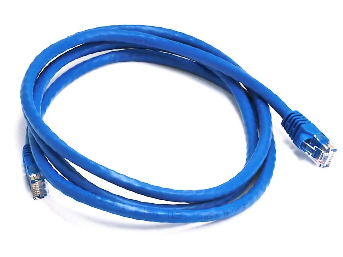 Monoprice 7ft (2.13m) Cat6 550MHz UTP Ethernet Bare Copper Network Cable - Blue | Gigabit Speeds - view 6