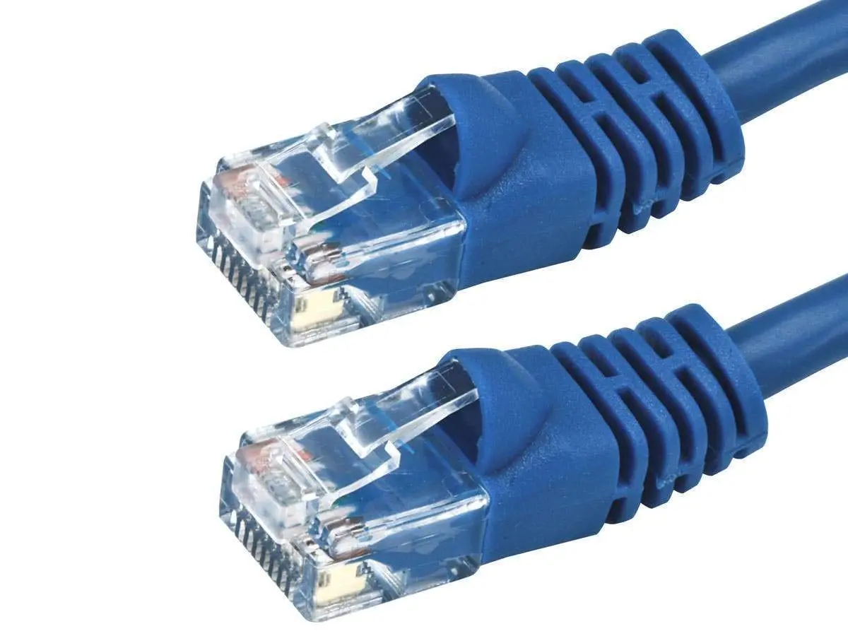 Monoprice 7ft (2.13m) Cat6 550MHz UTP Ethernet Bare Copper Network Cable - Blue | Gigabit Speeds - view 2