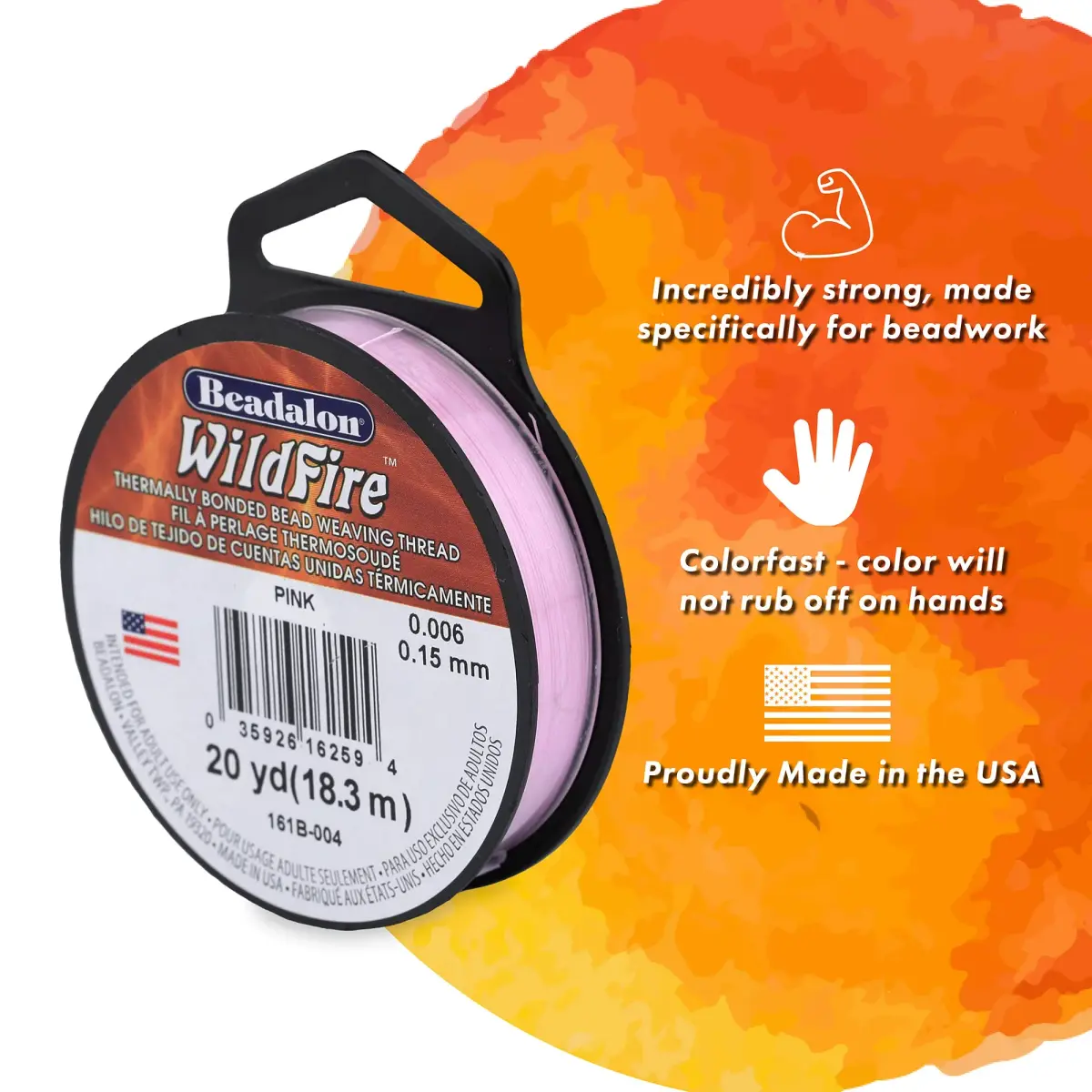 Beadalon Wildfire Beading Thread Jewelry Line, Frost 0.008" (0.2mm) / 125yd (114m) | 10lb Break Strength - view 2