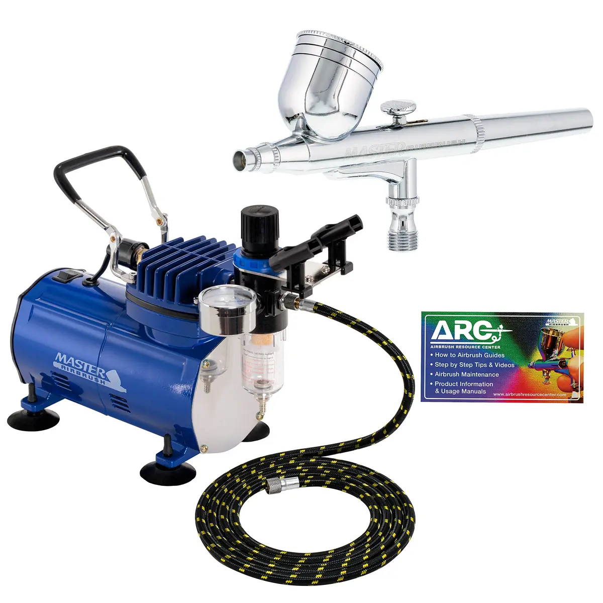 Master Airbrush Multi-Purpose Gravity Feed Air Brush Kit & Air Compressor | Portable, 23L/min, 110-120V - main product image