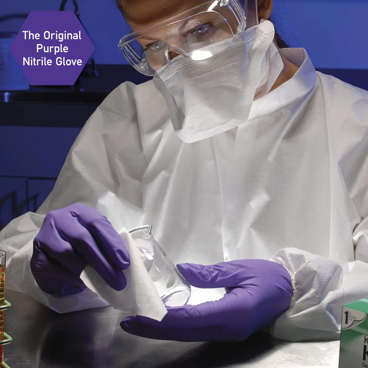 KIMTECH Purple Nitrile Exam Gloves Large 100 Count (9.5" Length, 5.9 Mil) | Superior Quality AQL 1.0 - view 6