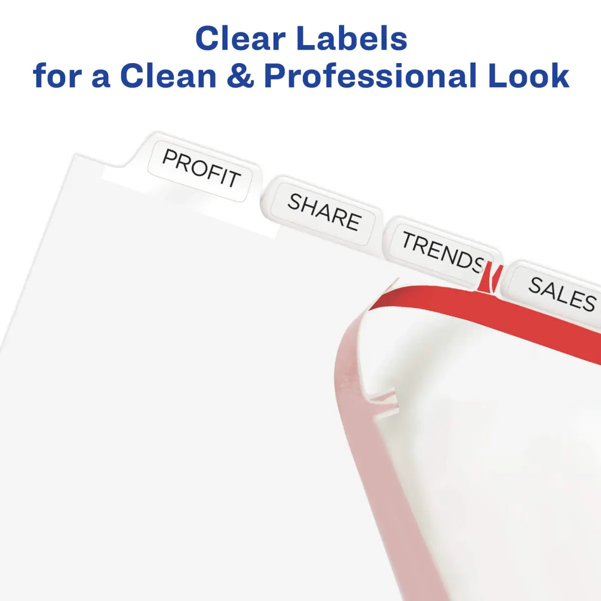 Avery Index Maker Clear Label Dividers, 8-Tab, Extra Wide, 1 Set | Organize Reports & Presentations with Easy Apply Labels - view 6