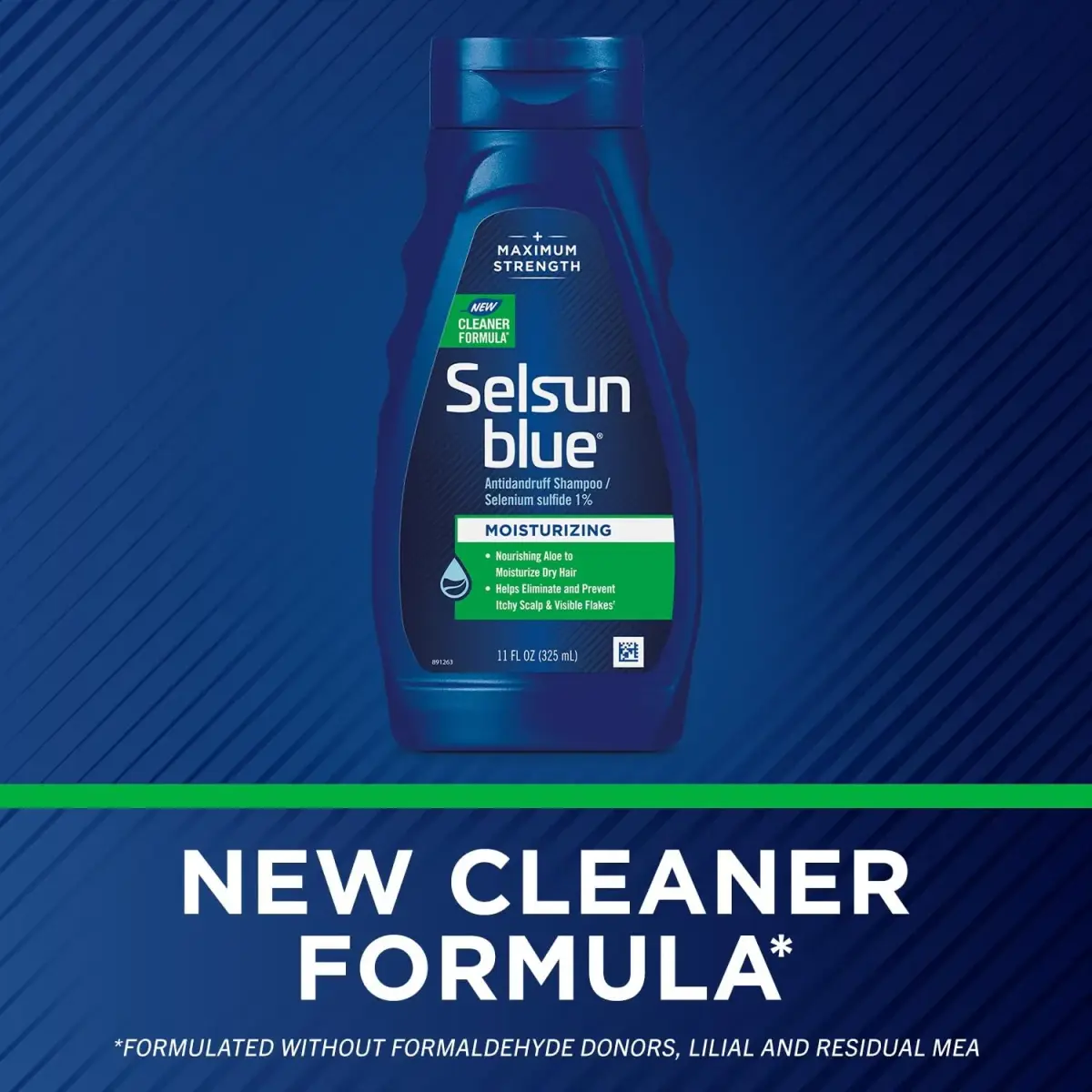 Selsun Blue Moisturizing Antidandruff Shampoo 325ml (11 fl. oz.) | Maximum Strength Scalp Treatment - view 2
