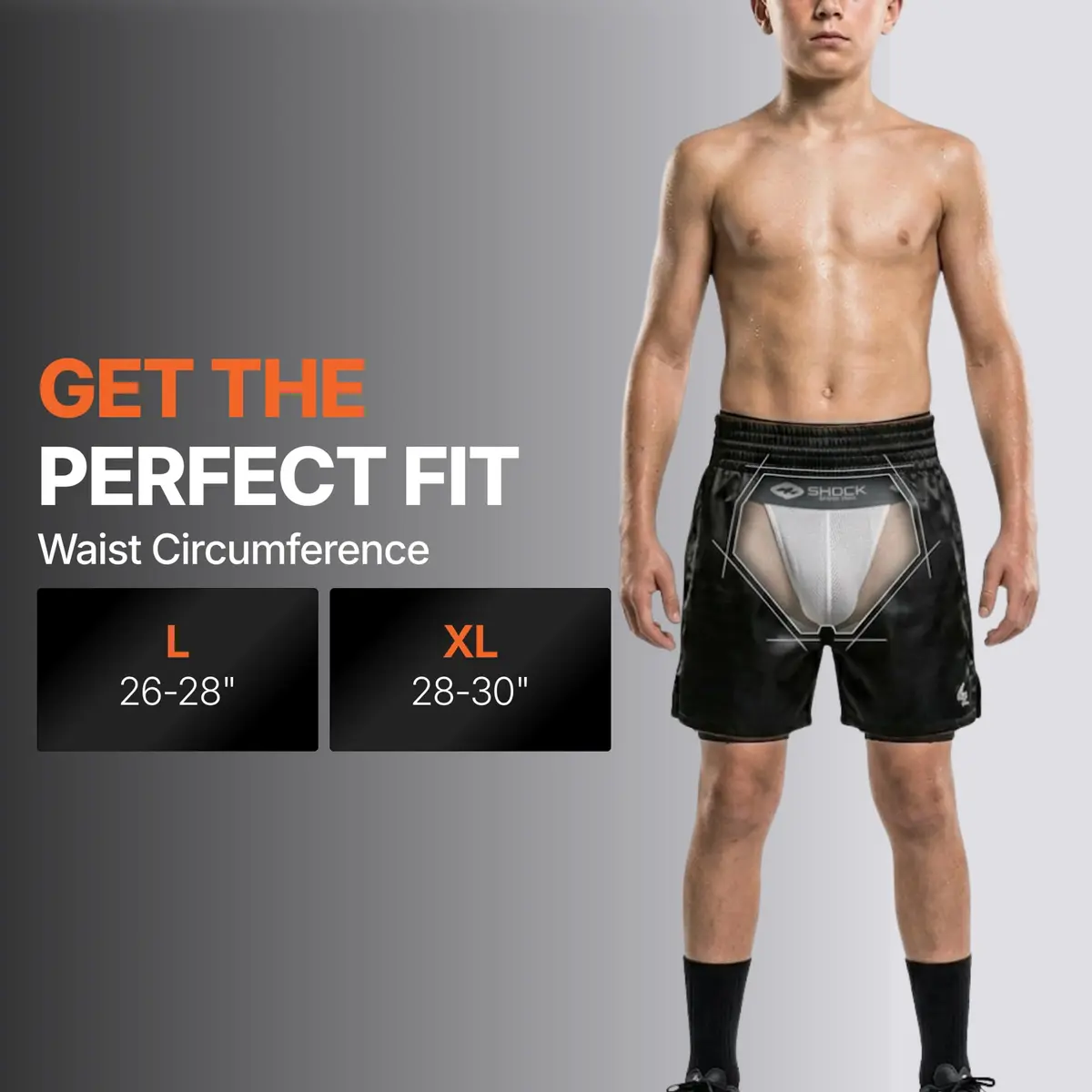 Shock Doctor Core Supporter for Boys with BioFlex Cup | Athletic Groin Protector in White (X-Large) - view 5