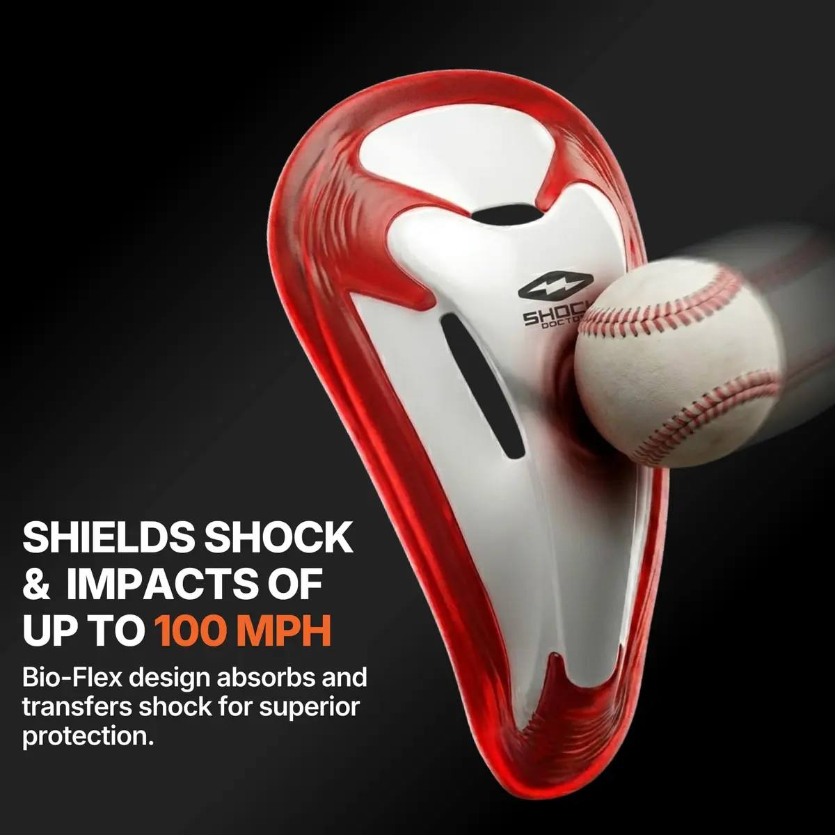Shock Doctor Core Supporter for Boys with BioFlex Cup | Athletic Groin Protector in White (X-Large) - view 3