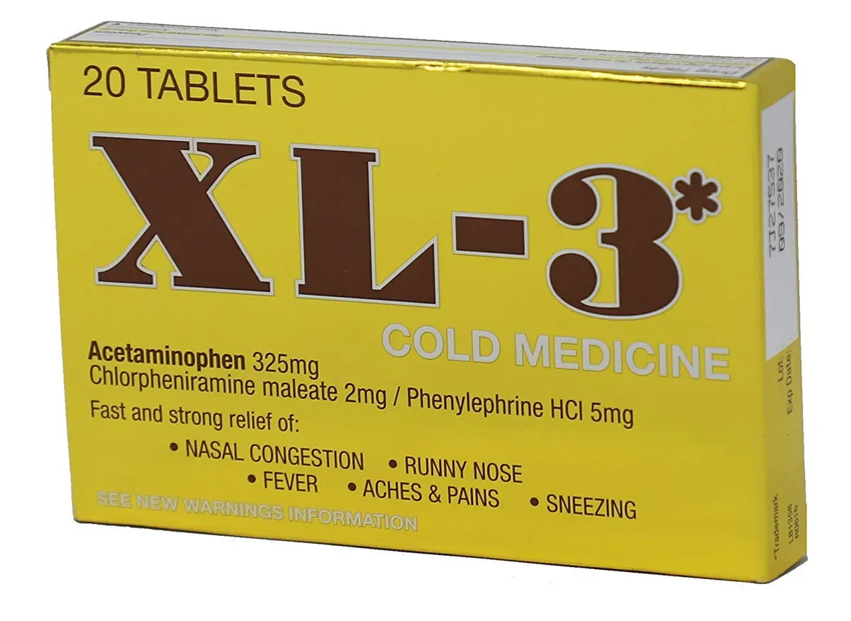 XL-3 Cold Medicine Tablets 20 Ct | Fast Relief for Nasal Congestion & Fever - view 3