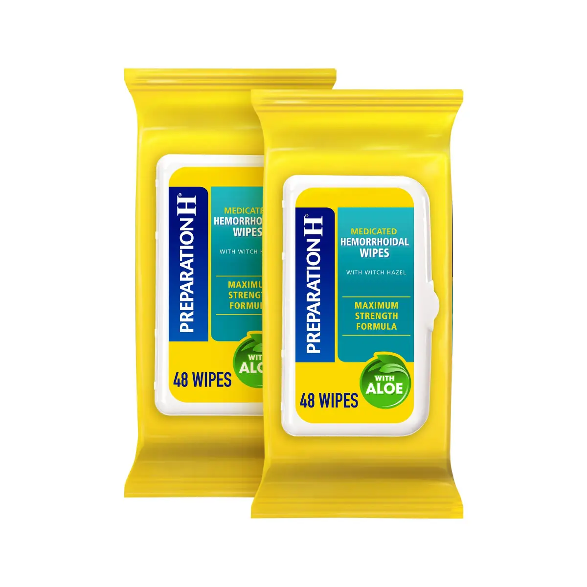 Preparation H Hemorrhoid Flushable Wipes with Witch Hazel 96 Count | FDA Approved Medication - main product image